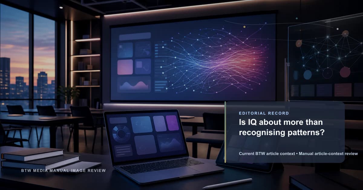 Is IQ about more than recognising patterns?