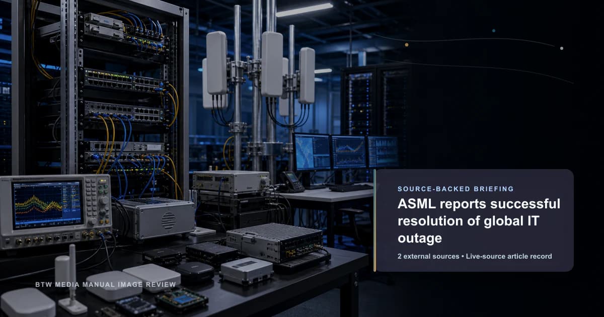 ASML annonce la résolution d'une panne informatique mondiale