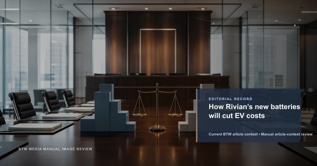 How Rivian’s new batteries will cut EV costs reviewed editorial briefing visual