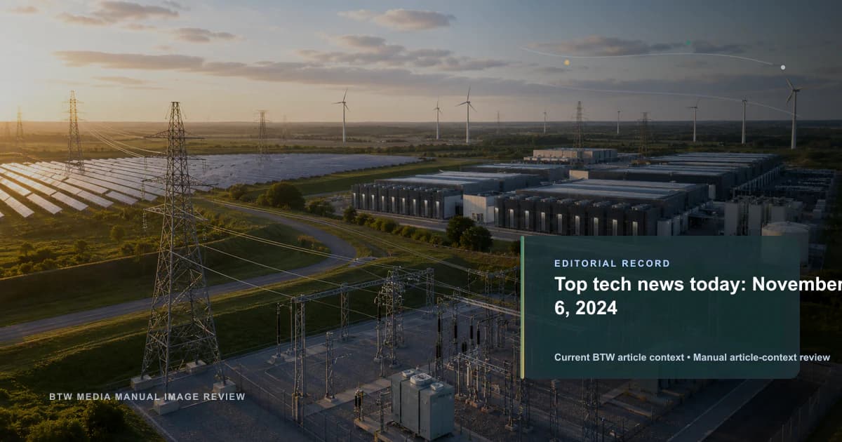 Top tech news today: November 6, 2024 reviewed editorial briefing visual