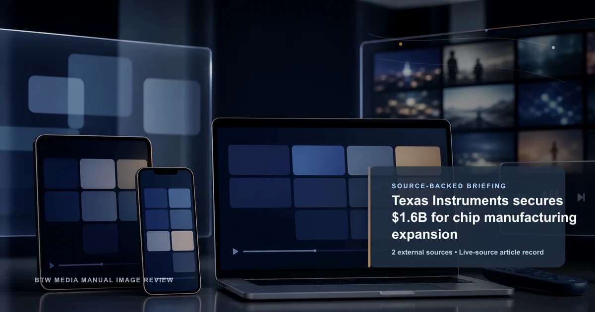 Texas Instruments obtient 1,6 milliard de dollars pour l’expansion de la fabrication de puces