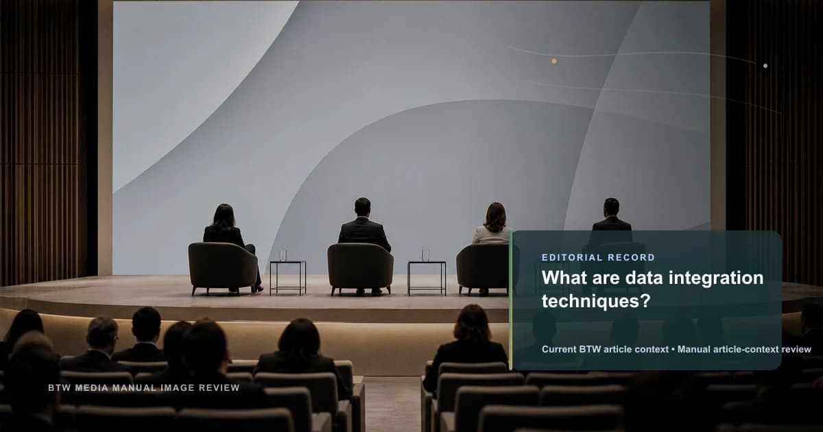 What are data integration techniques? reviewed editorial briefing visual