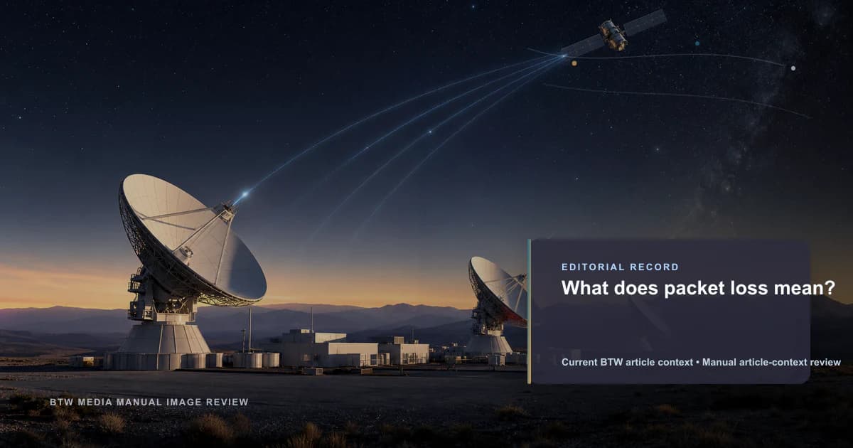 What does packet loss mean? reviewed editorial briefing visual