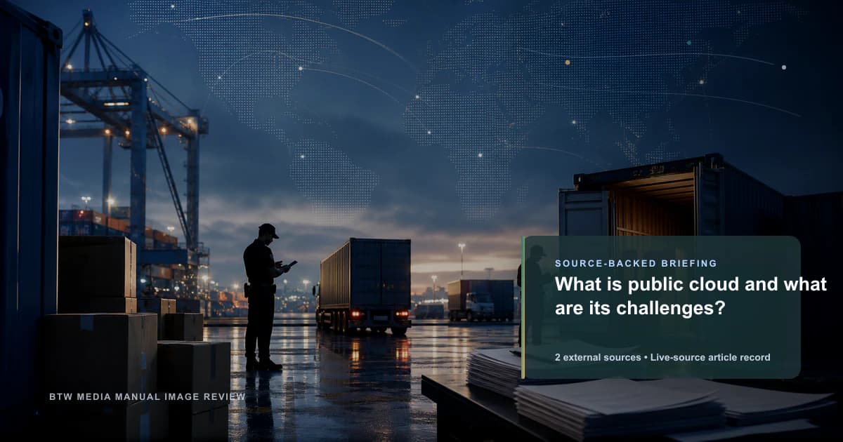 What is public cloud and what are its challenges? source-backed briefing visual