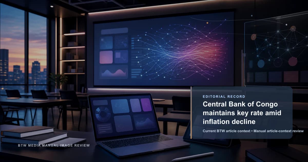 Central Bank of Congo maintains key rate amid inflation decline reviewed editorial briefing visual