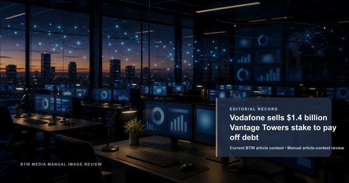 Vodafone vende participación en Vantage Towers por 1.400 millones de dólares para pagar deuda