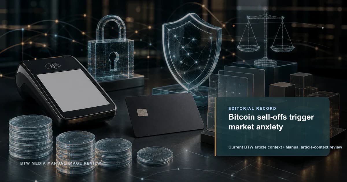 Bitcoin sell-offs trigger market anxiety reviewed editorial briefing visual