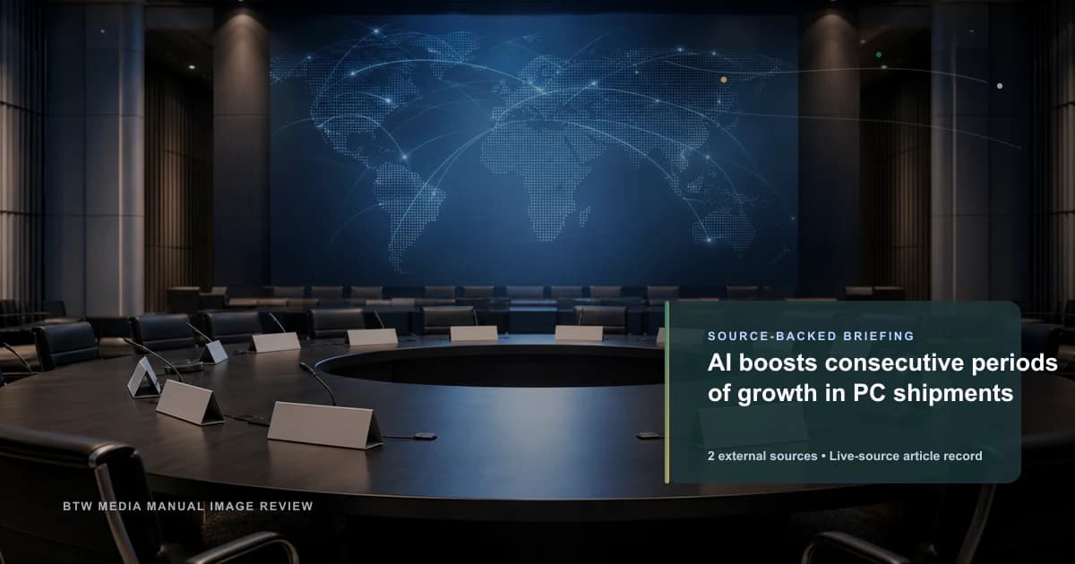 AI boosts consecutive periods of growth in PC shipments source-backed briefing visual