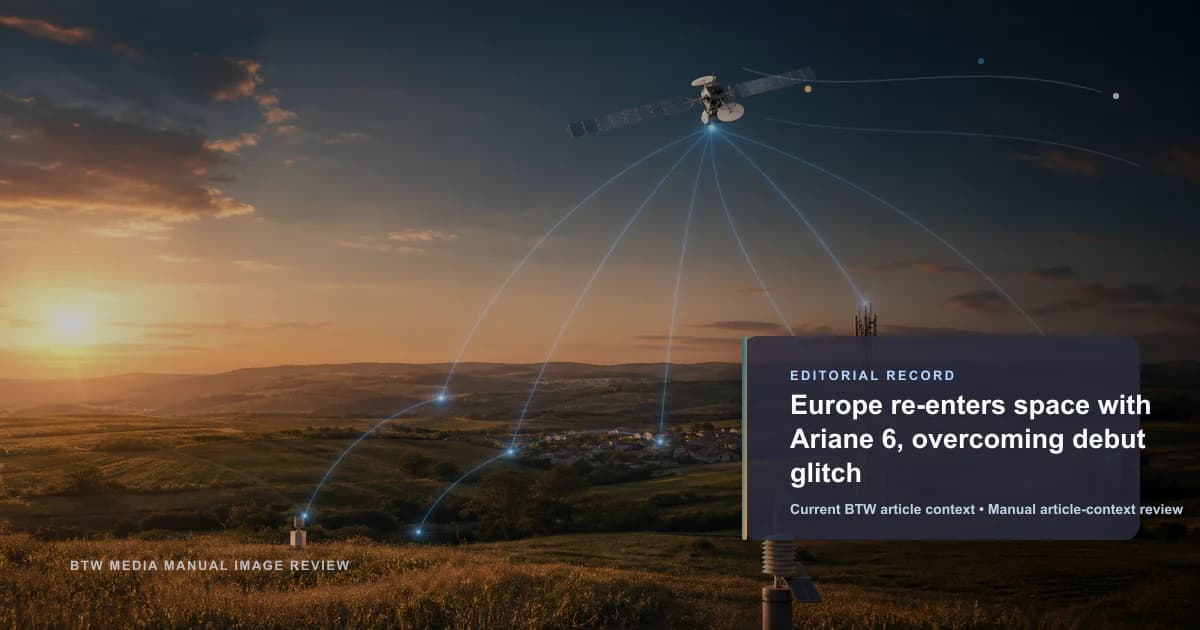 Europe re-enters space with Ariane 6, overcoming debut glitch reviewed editorial briefing visual
