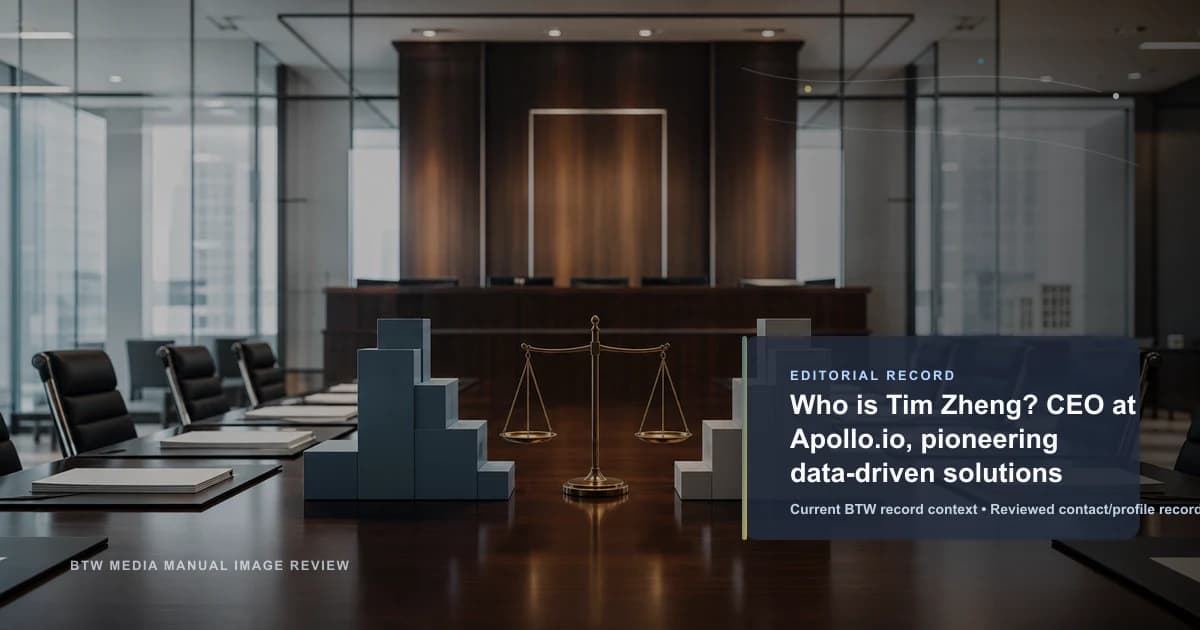 Who is Tim Zheng? CEO at Apollo.io, pioneering data-driven solutions reviewed editorial briefing visual