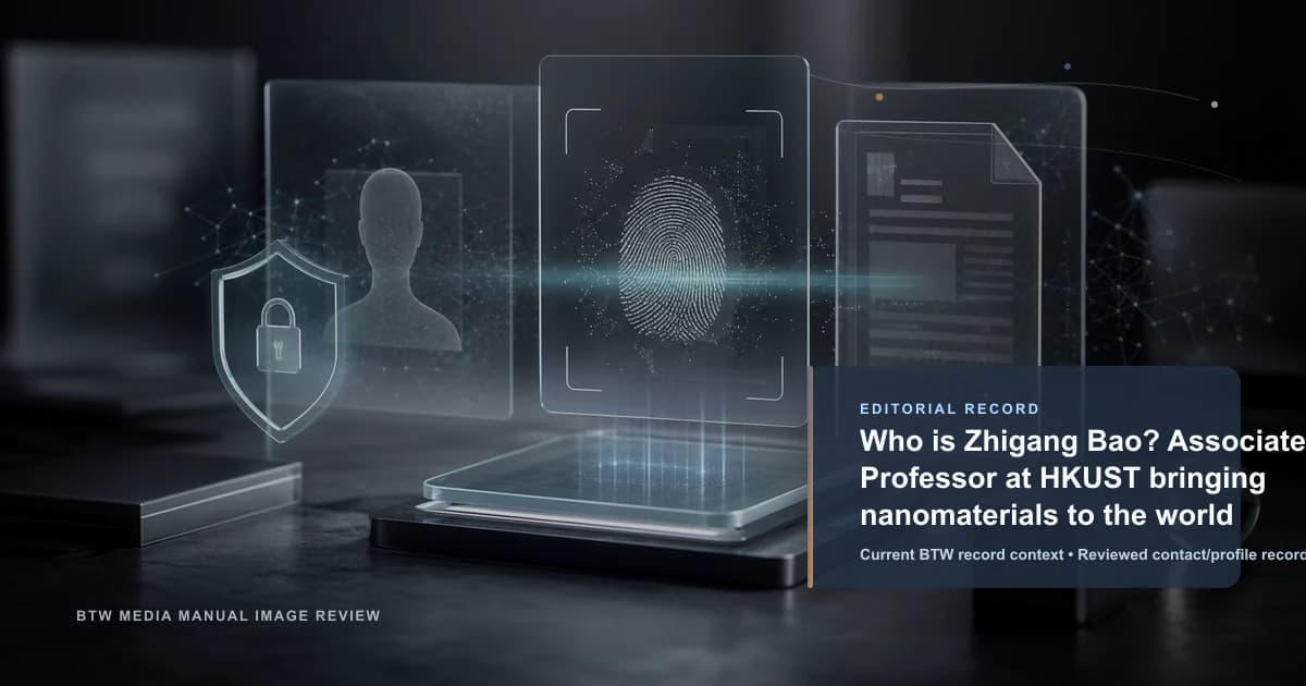 ¿Quién es Zhigang Bao? Profesor asociado en HKUST que lleva los nanomateriales al mundo