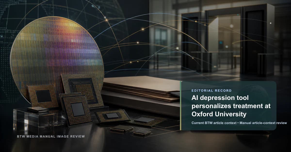 AI depression tool personalizes treatment at Oxford University reviewed editorial briefing visual