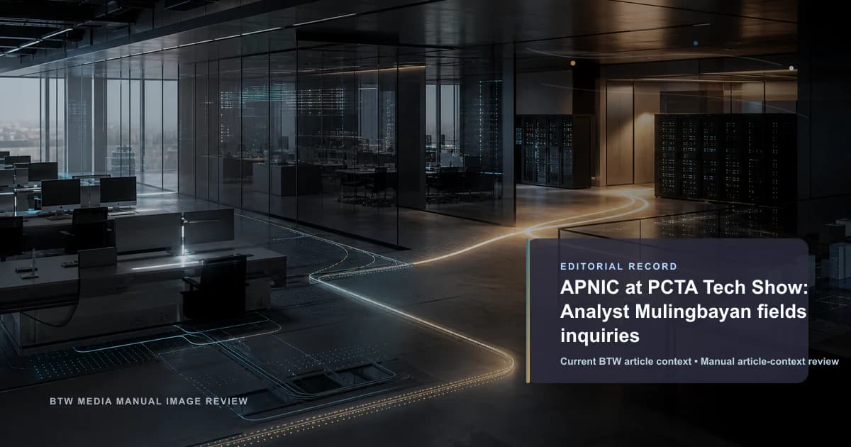 APNIC at PCTA Tech Show: Analyst Mulingbayan fields inquiries reviewed editorial briefing visual