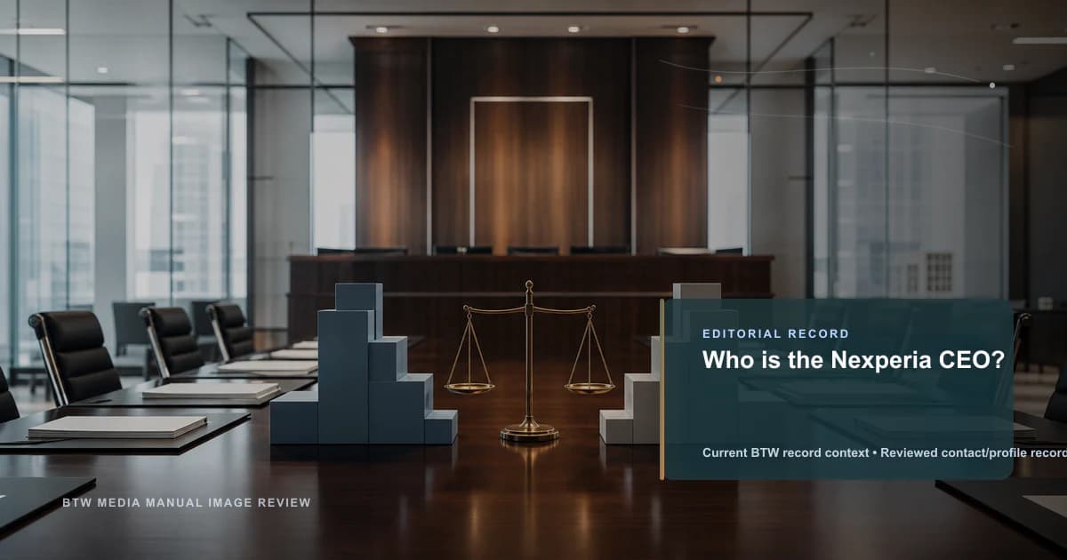 ¿Quién es el CEO de Nexperia?