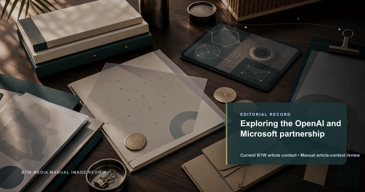 Exploring the OpenAI and Microsoft partnership reviewed editorial briefing visual