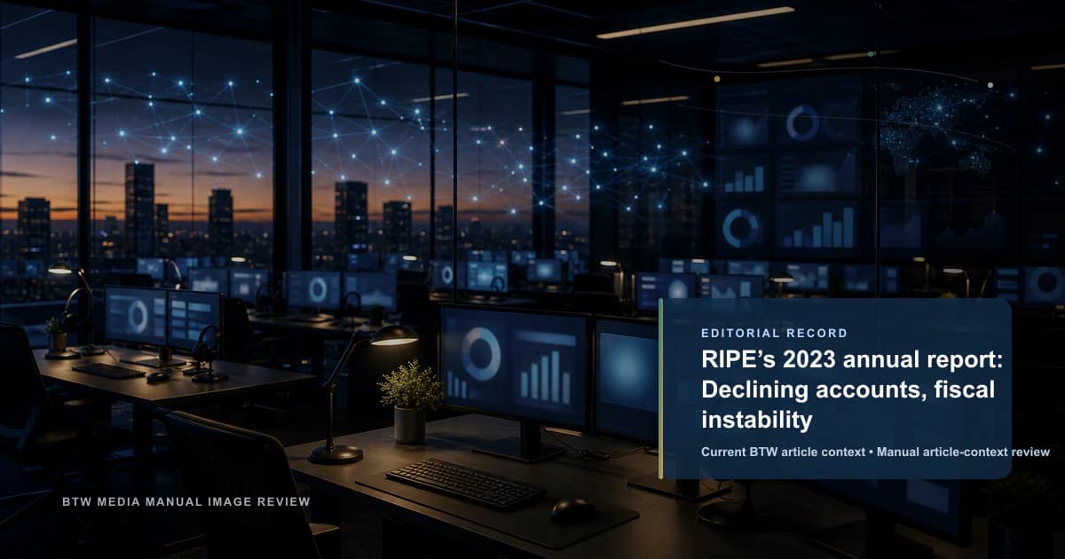 RIPE 2023 年年次報告書:アカウント減少と財政不安定