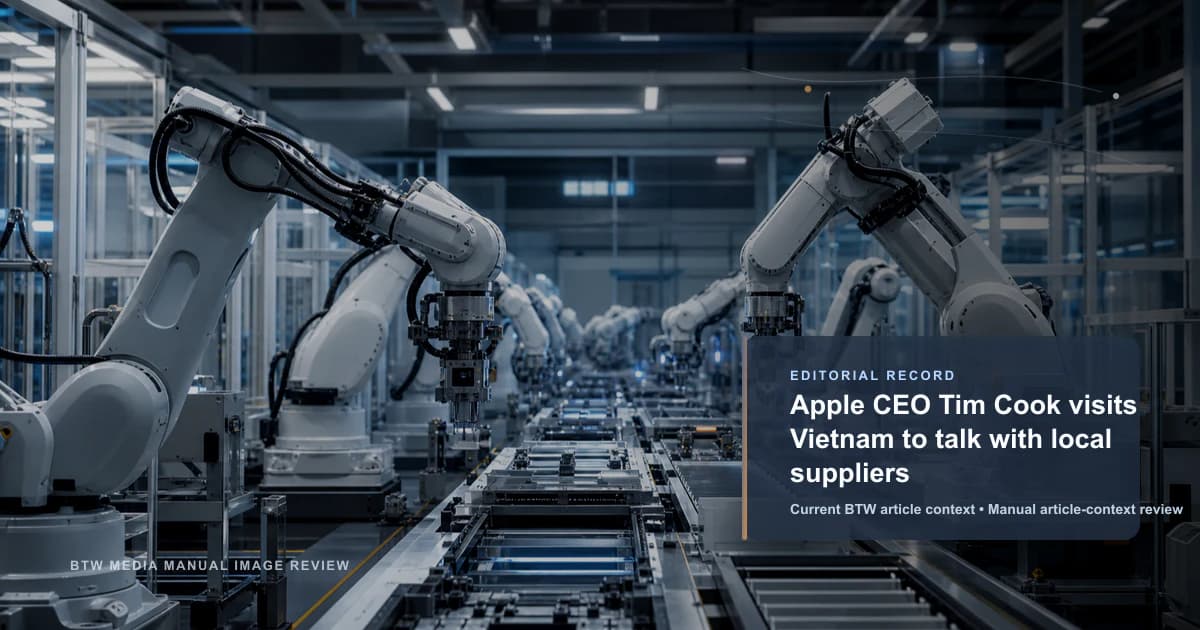Apple CEO ティム・クック氏、ベトナム訪問 – 現地サプライヤーと協議