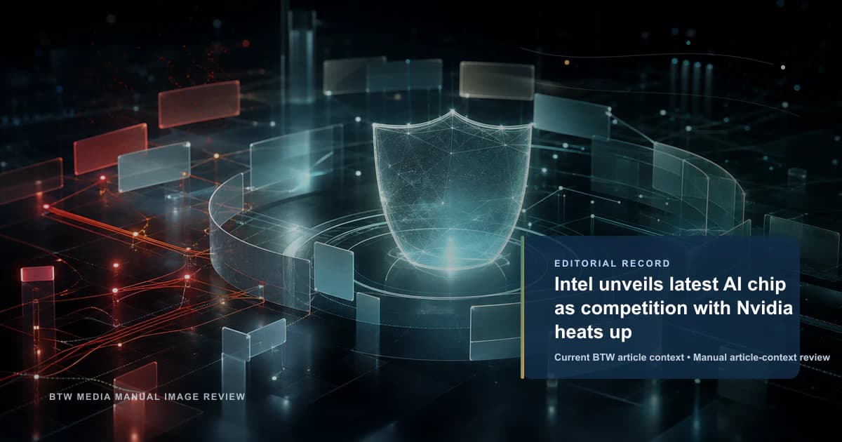 Intel unveils latest AI chip as competition with Nvidia heats up reviewed editorial briefing visual
