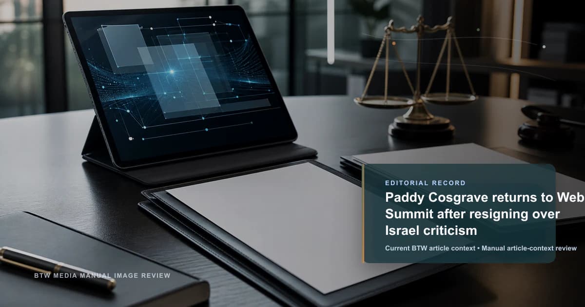 Paddy Cosgrave يعود إلى Web Summit بعد استقالته بسبب انتقادات إسرائيل