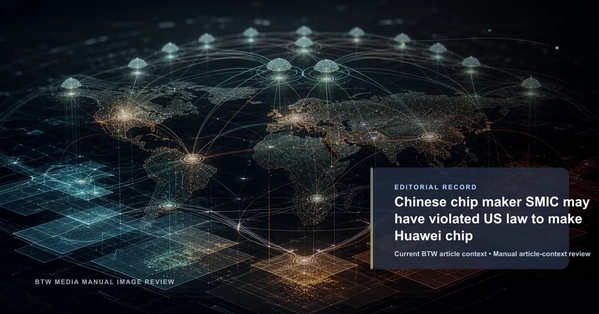 El fabricante chino de chips SMIC podría haber violado la ley estadounidense para fabricar el chip de Huawei