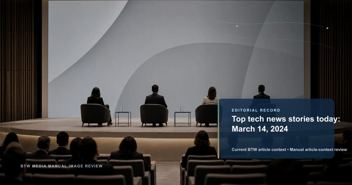 Les principales actualités tech du jour: 14 mars 2024