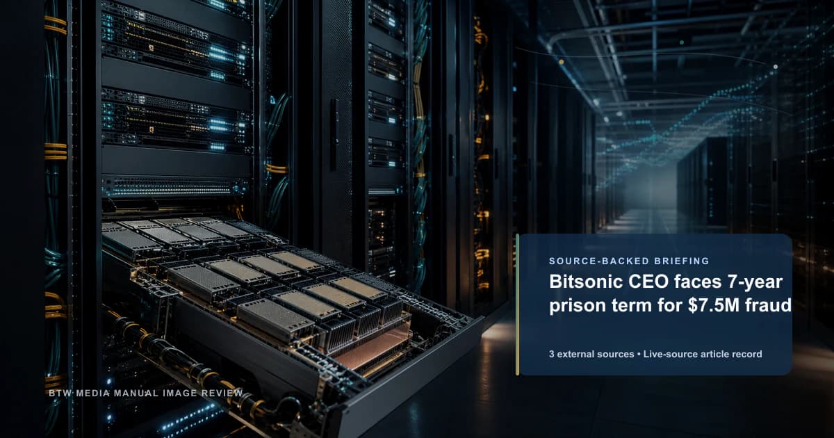 El CEO de Bitsonic enfrenta 7 años de prisión por fraude de 7,5 millones de dólares
