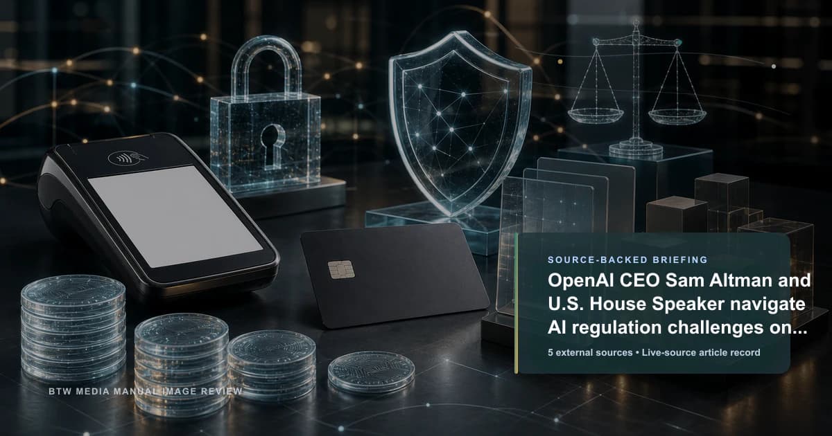OpenAI CEO Sam Altman and U.S. House Speaker navigate AI regulation challenges on capitol hill source-backed briefing visual