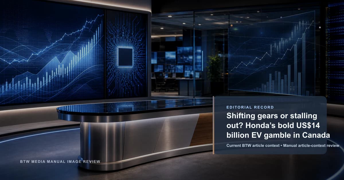 Shifting gears or stalling out? Honda’s bold US$14 billion EV gamble in Canada reviewed editorial briefing visual