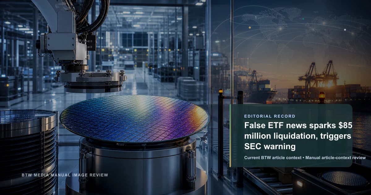 False ETF news sparks $85 million liquidation, triggers SEC warning reviewed editorial briefing visual