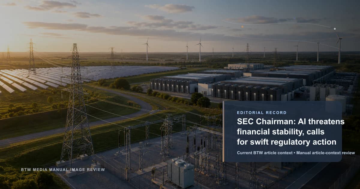 SEC Chairman: AI threatens financial stability, calls for swift regulatory action reviewed editorial briefing visual