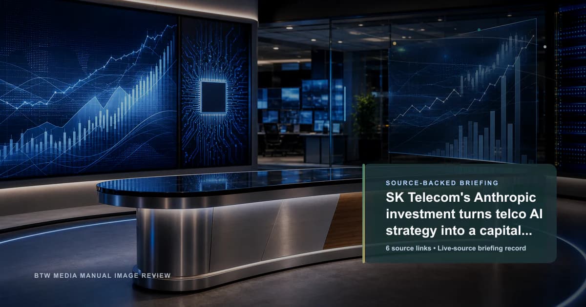 SK Telecom's Anthropic investment turns telco AI strategy into a capital partnership source-backed network record visual