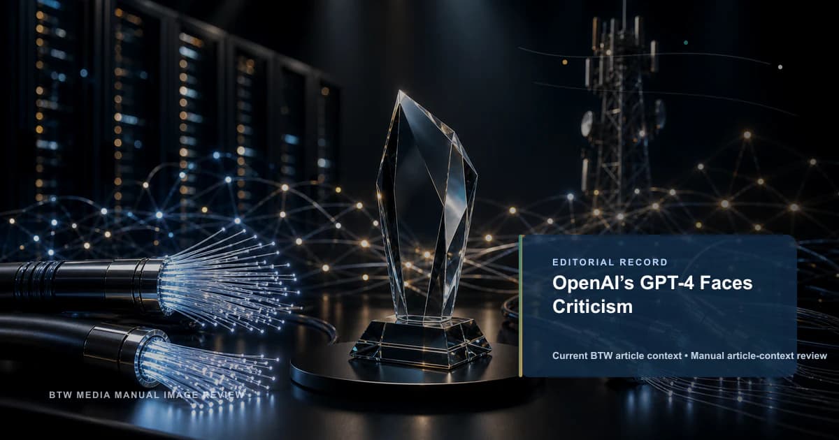 OpenAI’s GPT-4 Faces Criticism reviewed editorial briefing visual