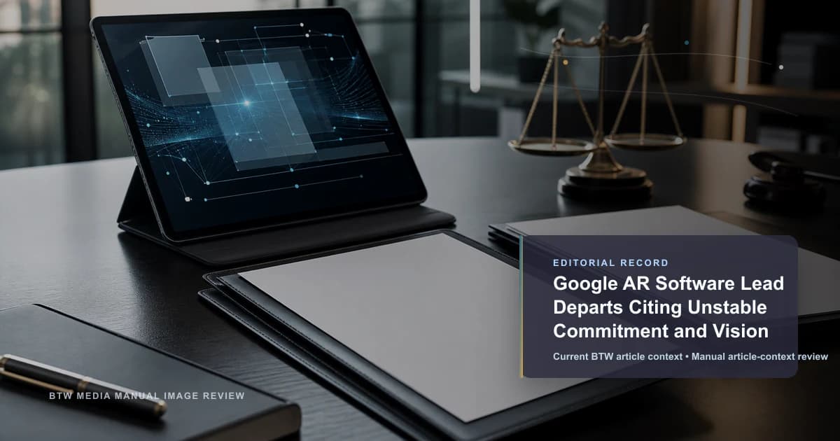Google AR Software Lead Departs Citing Unstable Commitment and Vision reviewed editorial briefing visual