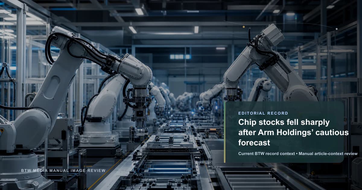 Las acciones de chips caen bruscamente tras el pronóstico cauteloso de Arm Holdings