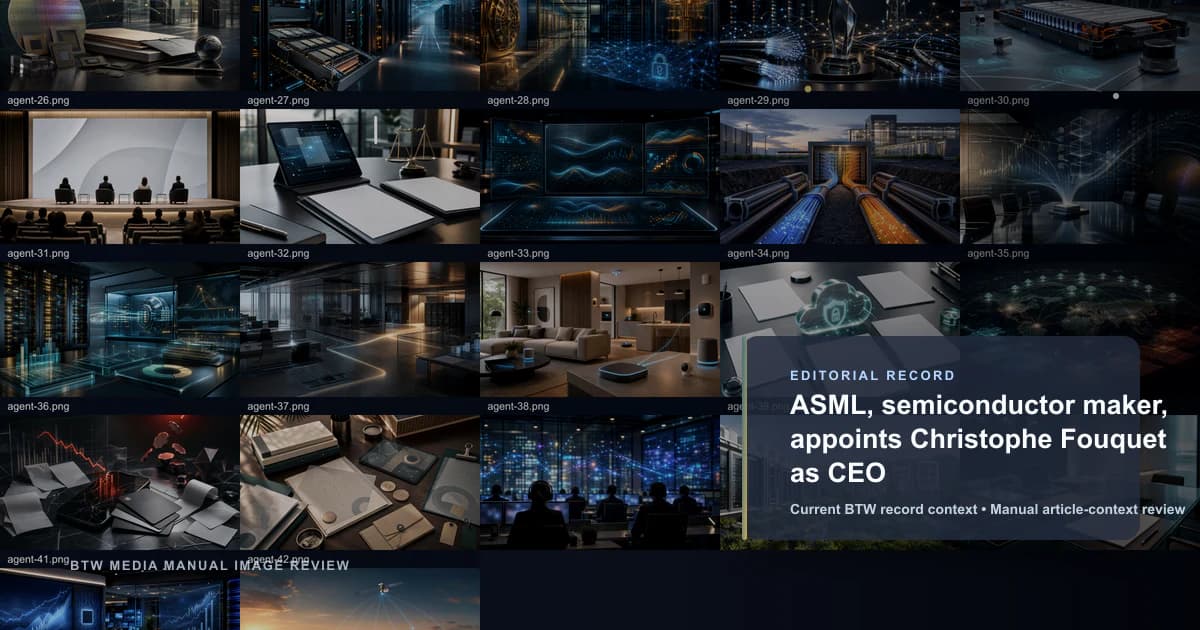 ASML, fabricante de semiconductores, nombra a Christophe Fouquet como CEO