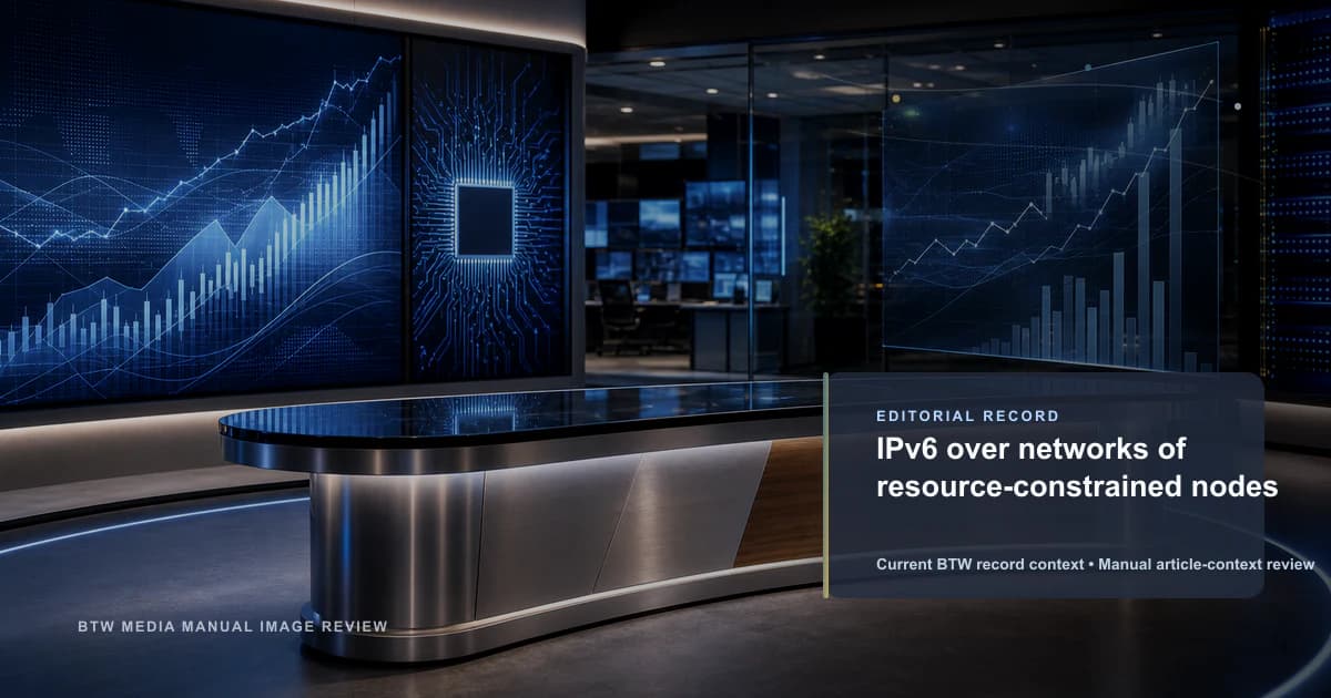 资源受限节点网络上的 IPv6