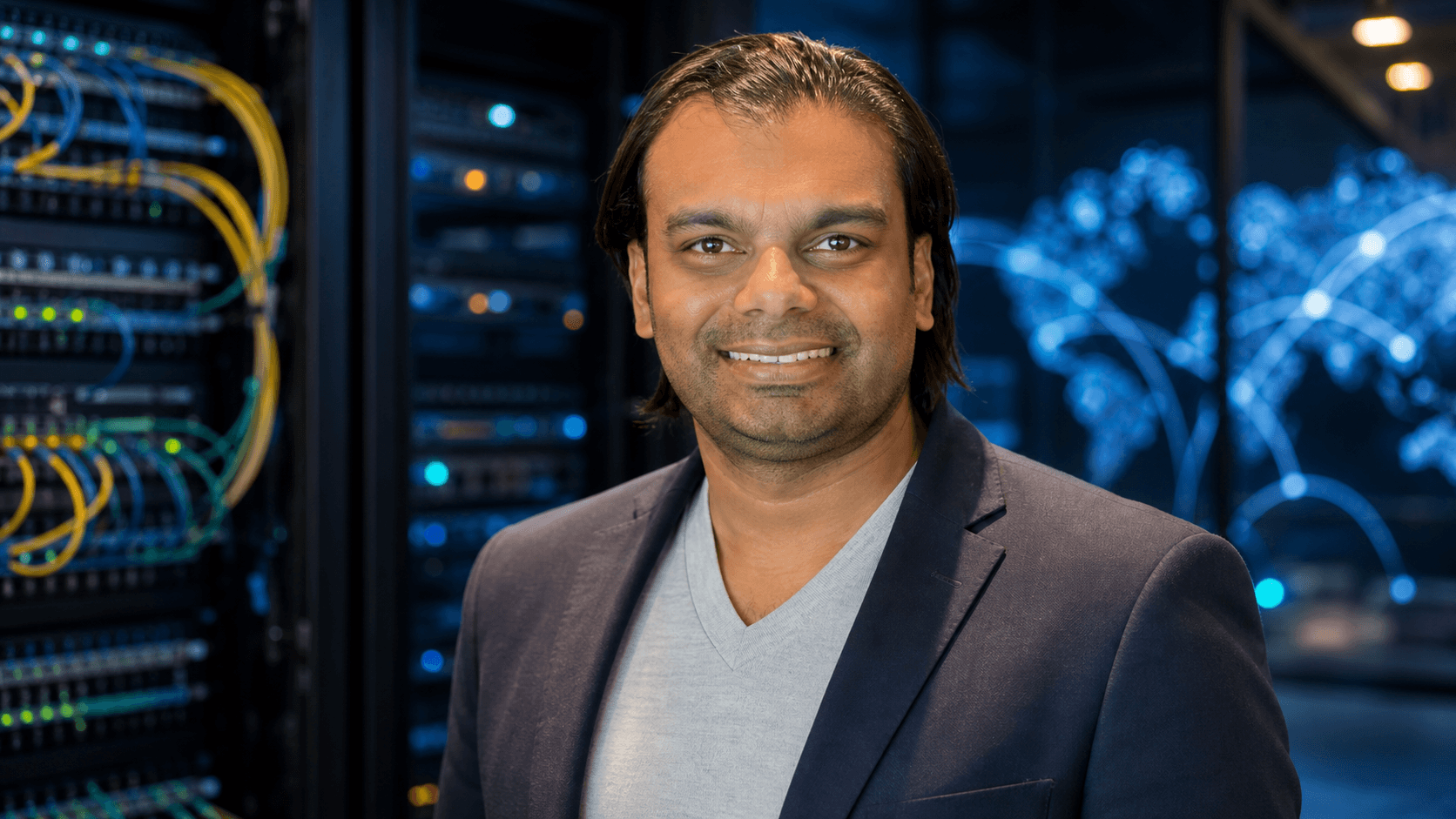 AI-generated editorial portrait of Abubaid Mohamed Irfan based on a public profile photo