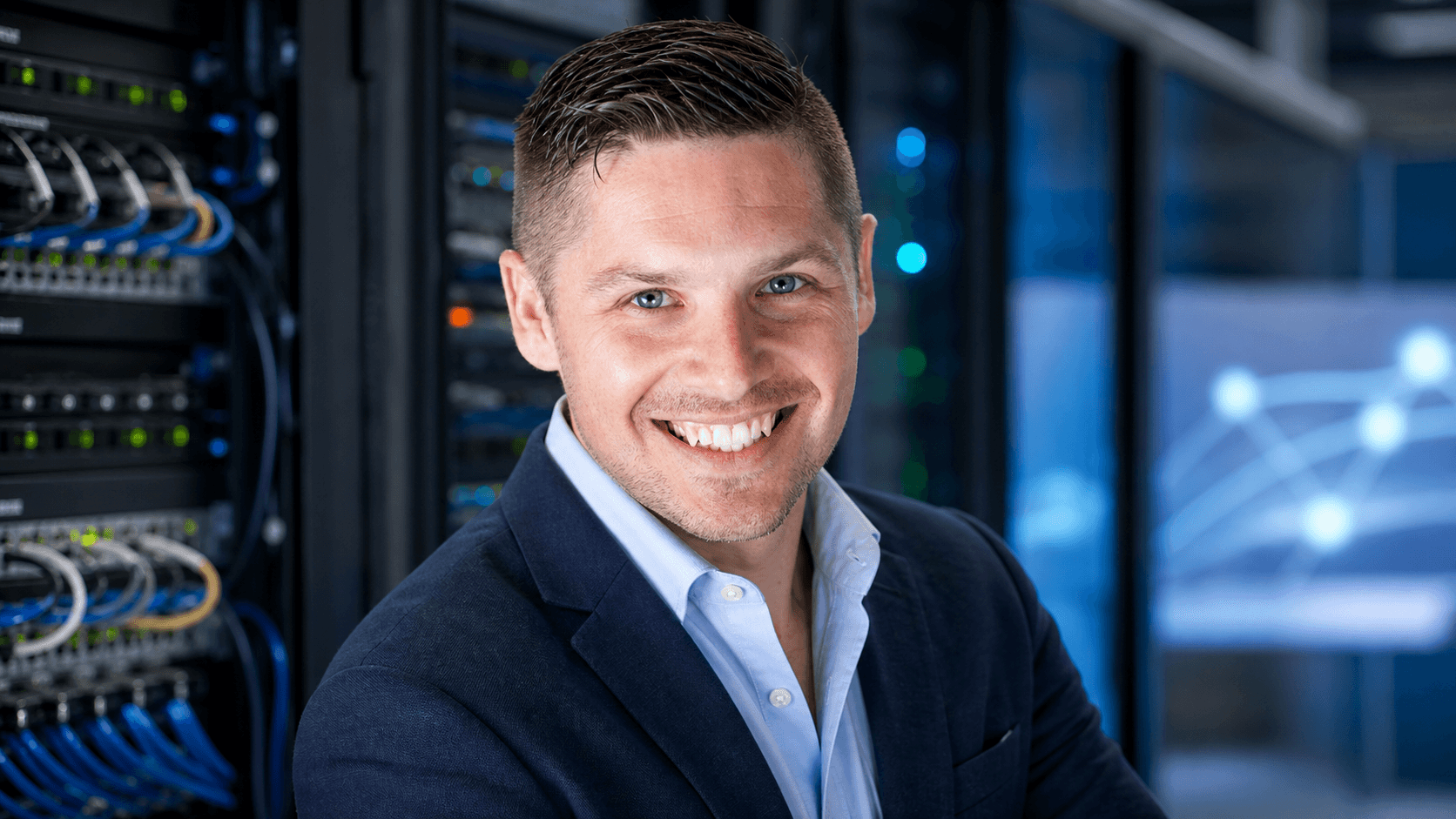 AI-generated editorial portrait of Adam Gibson based on a public profile photo