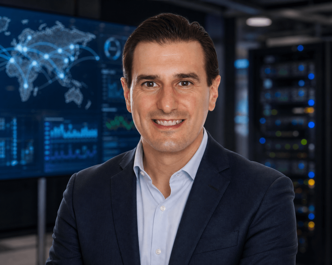AI-generated editorial portrait of Alberto Anaya based on a public profile photo