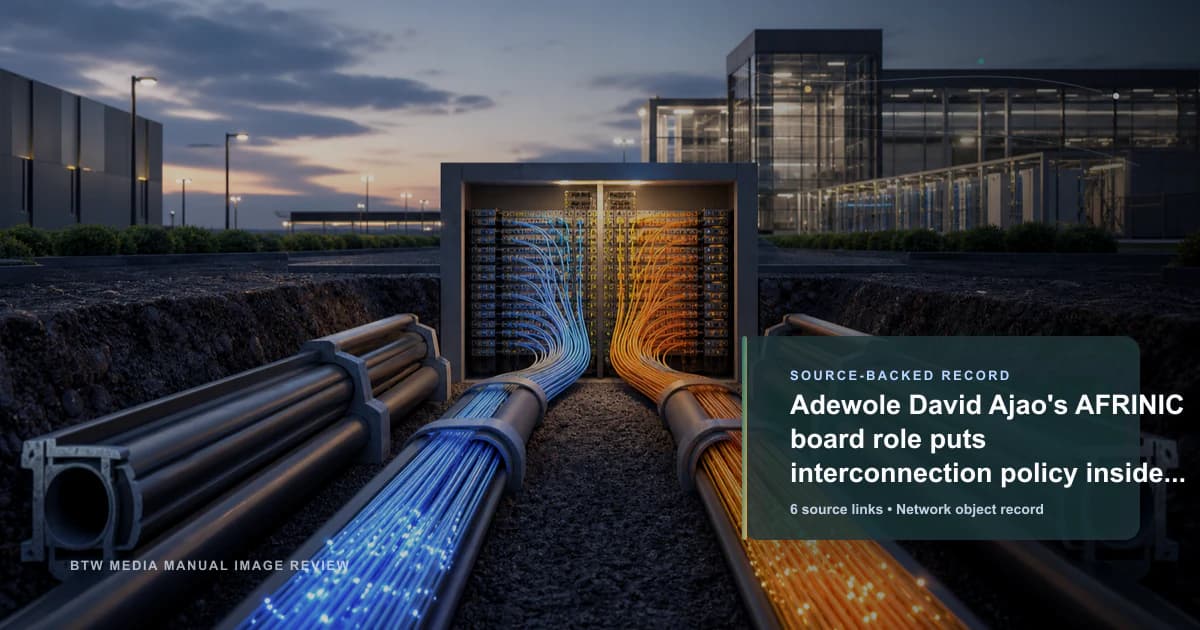 Adewole David Ajao's AFRINIC board role puts interconnection policy inside the room source-backed network record visual