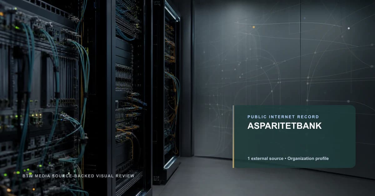 ASPARITETBANK public internet infrastructure profile editorial visual