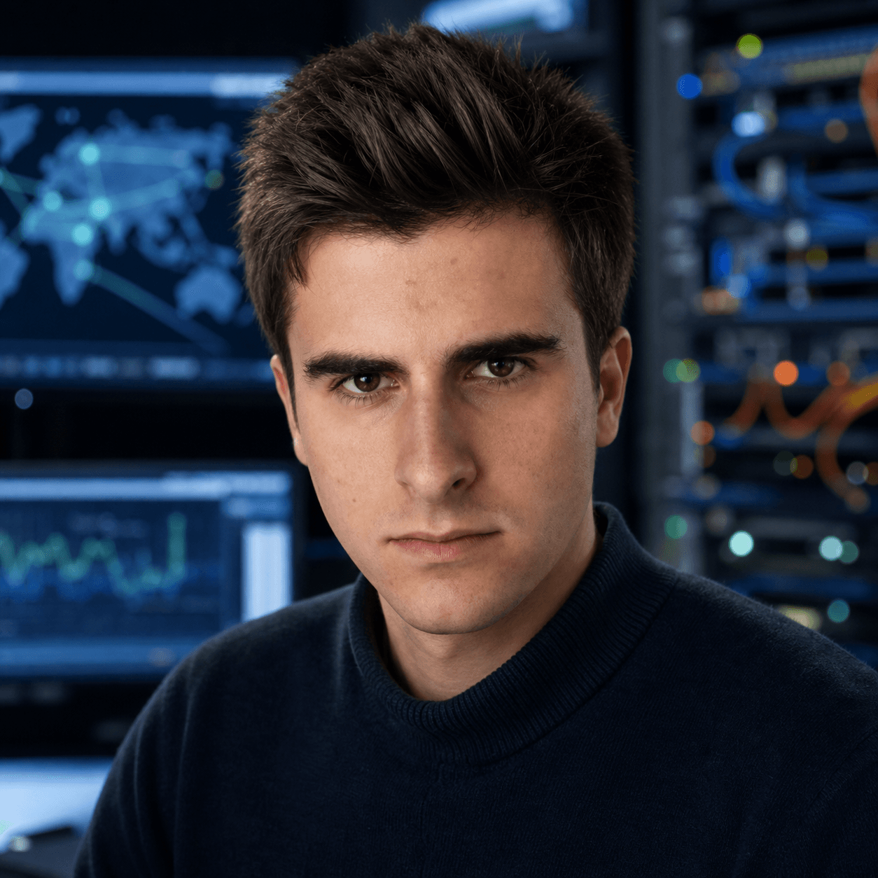 AI-generated editorial portrait of Josef Miegl based on a public profile photo