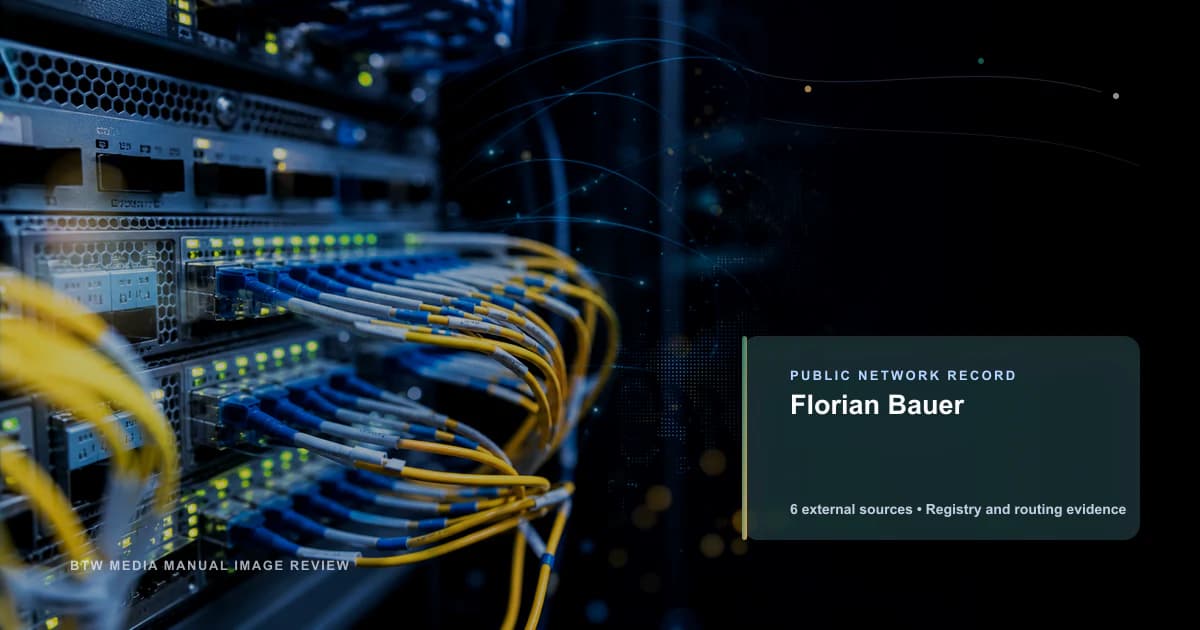 Florian Bauer source-backed public internet registry record visual