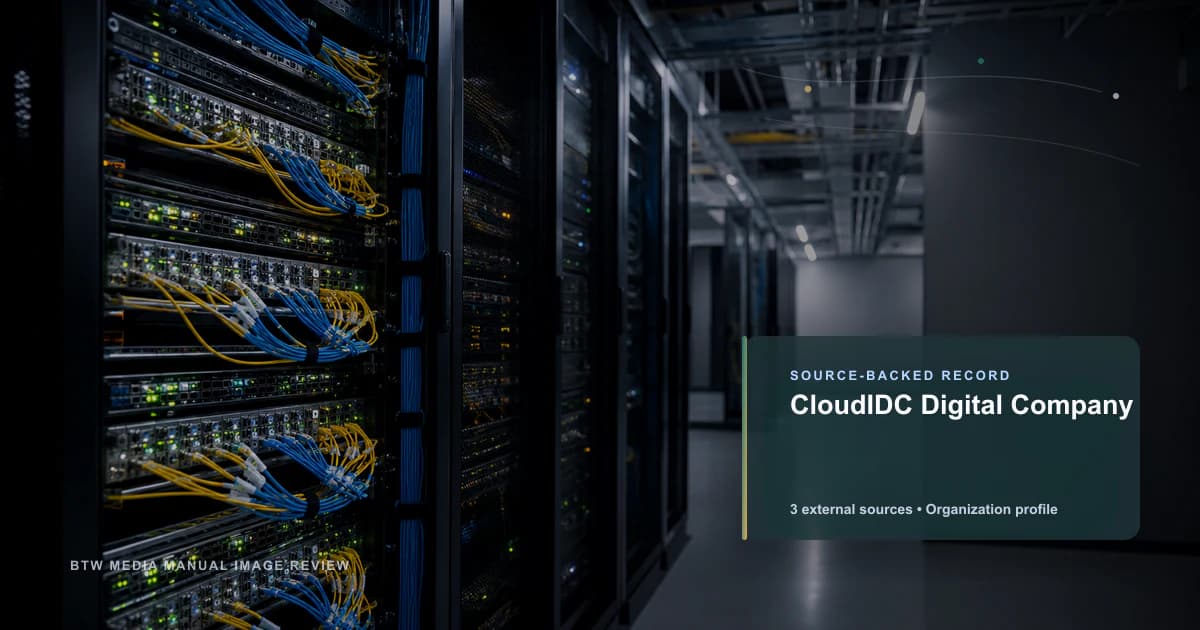 CloudIDC Digital Company public internet infrastructure profile editorial visual