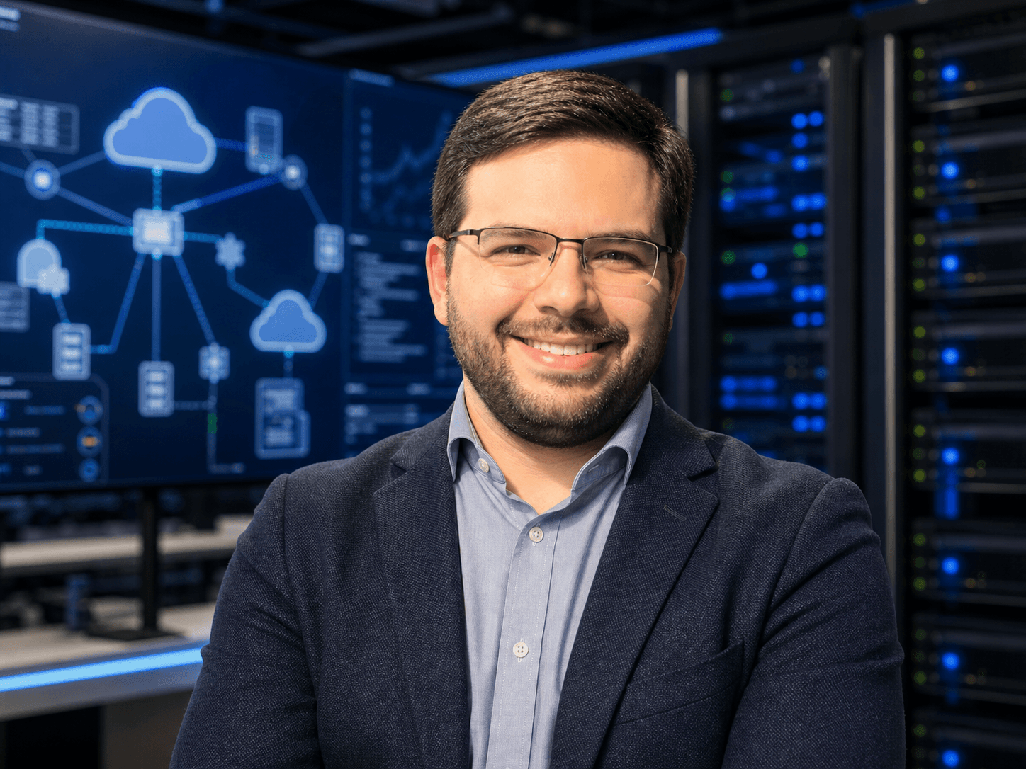 AI-generated editorial portrait of Joao Barata based on a public profile photo