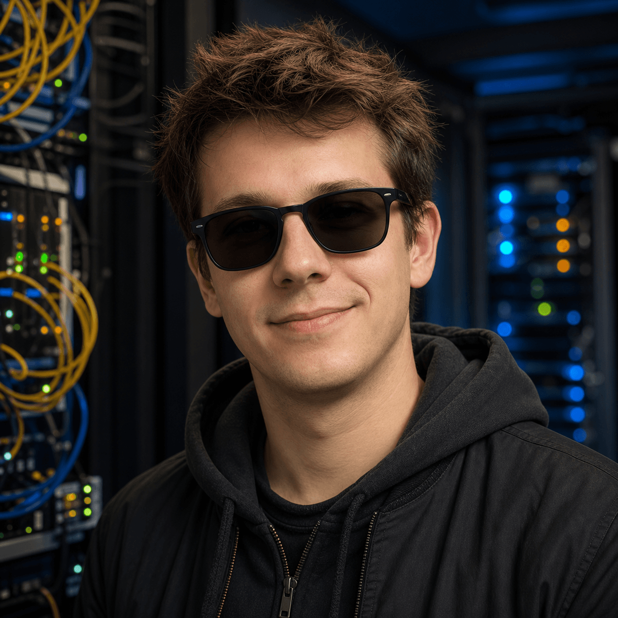 AI-generated editorial portrait of Nik Rozman based on a public profile photo