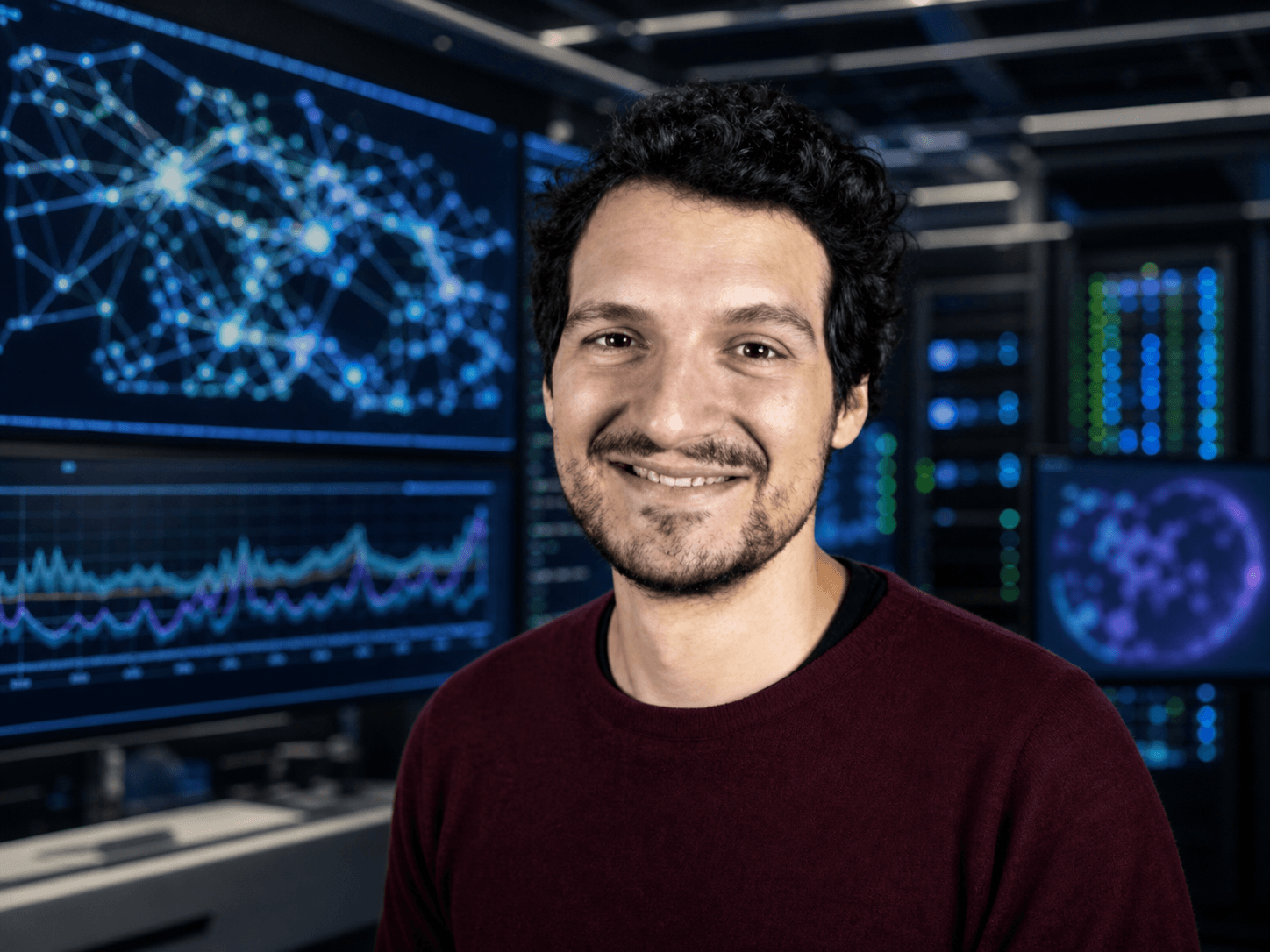 AI-generated editorial portrait of Vasileios Giotsas based on a public Cloudflare author photo
