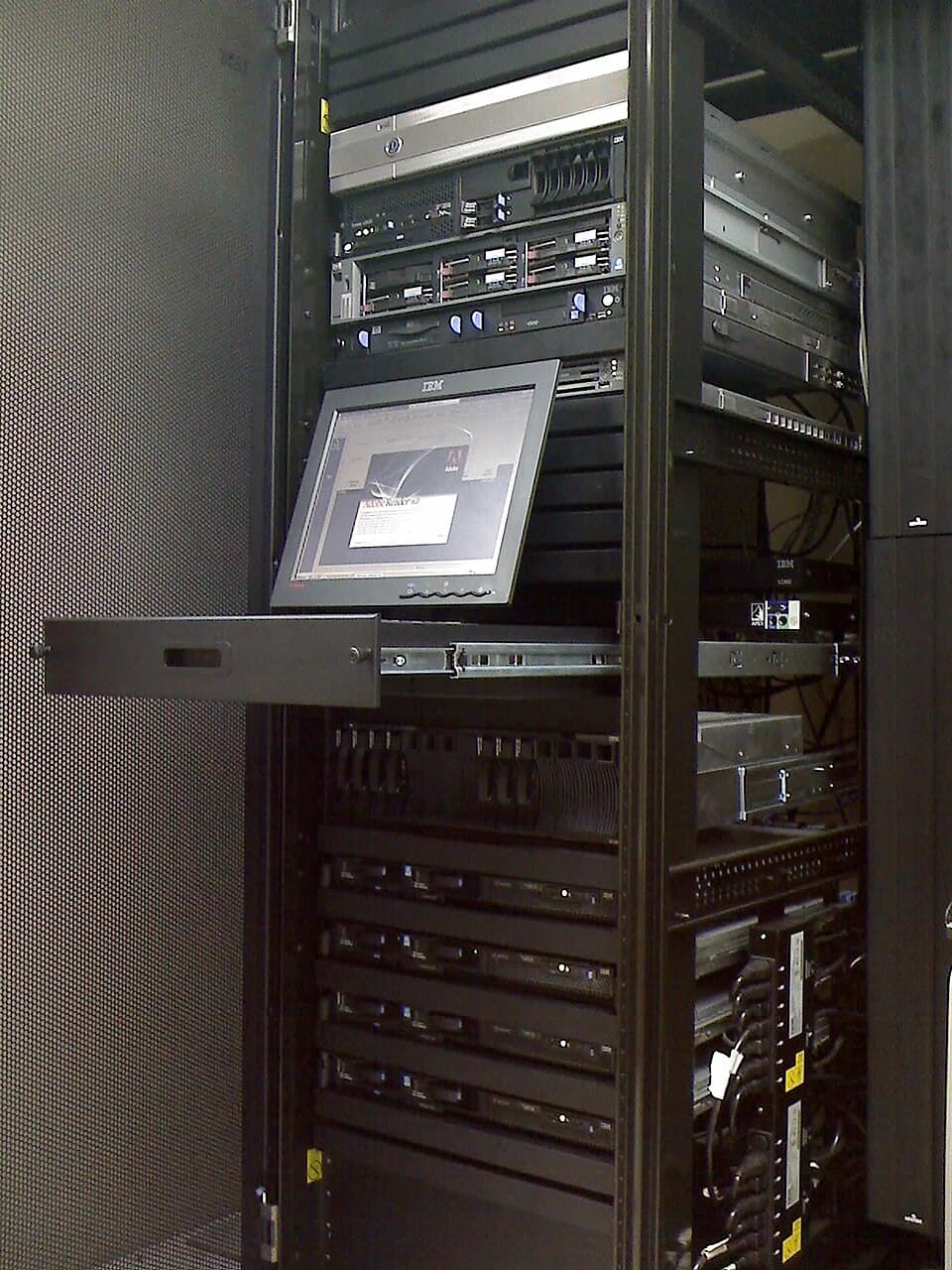Real server-rack infrastructure photograph used as generic editorial infrastructure context for VMware coverage.