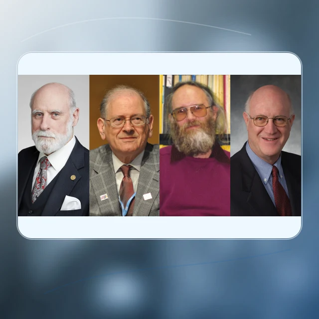 Vint Cerf, Bob Kahn, Jon Postel & Steve Crocker のプロフィールポートレート