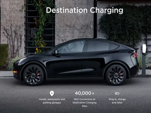 A Tesla destination charger